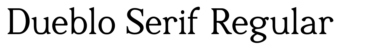 Dueblo Serif Regular